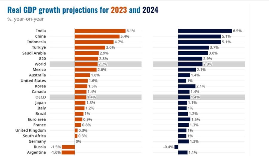 ocse prevision per paese